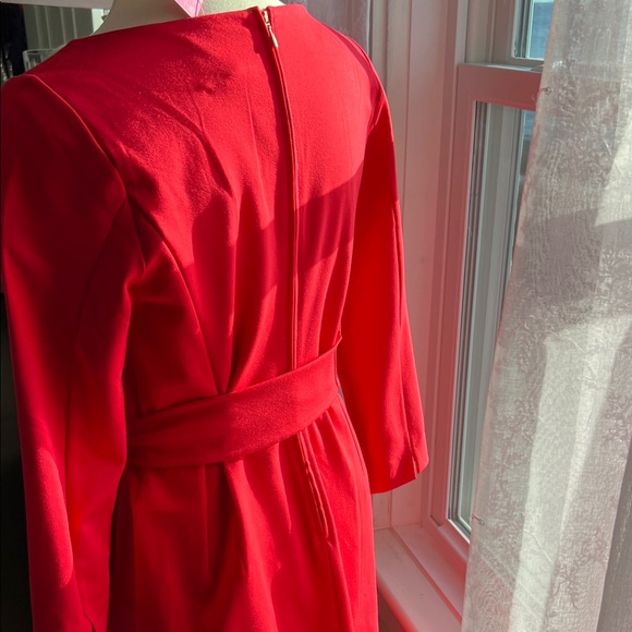 NWT Lilly Pulitzer Vibrant Red Long Sleeve Dress - Picture 3 of 10